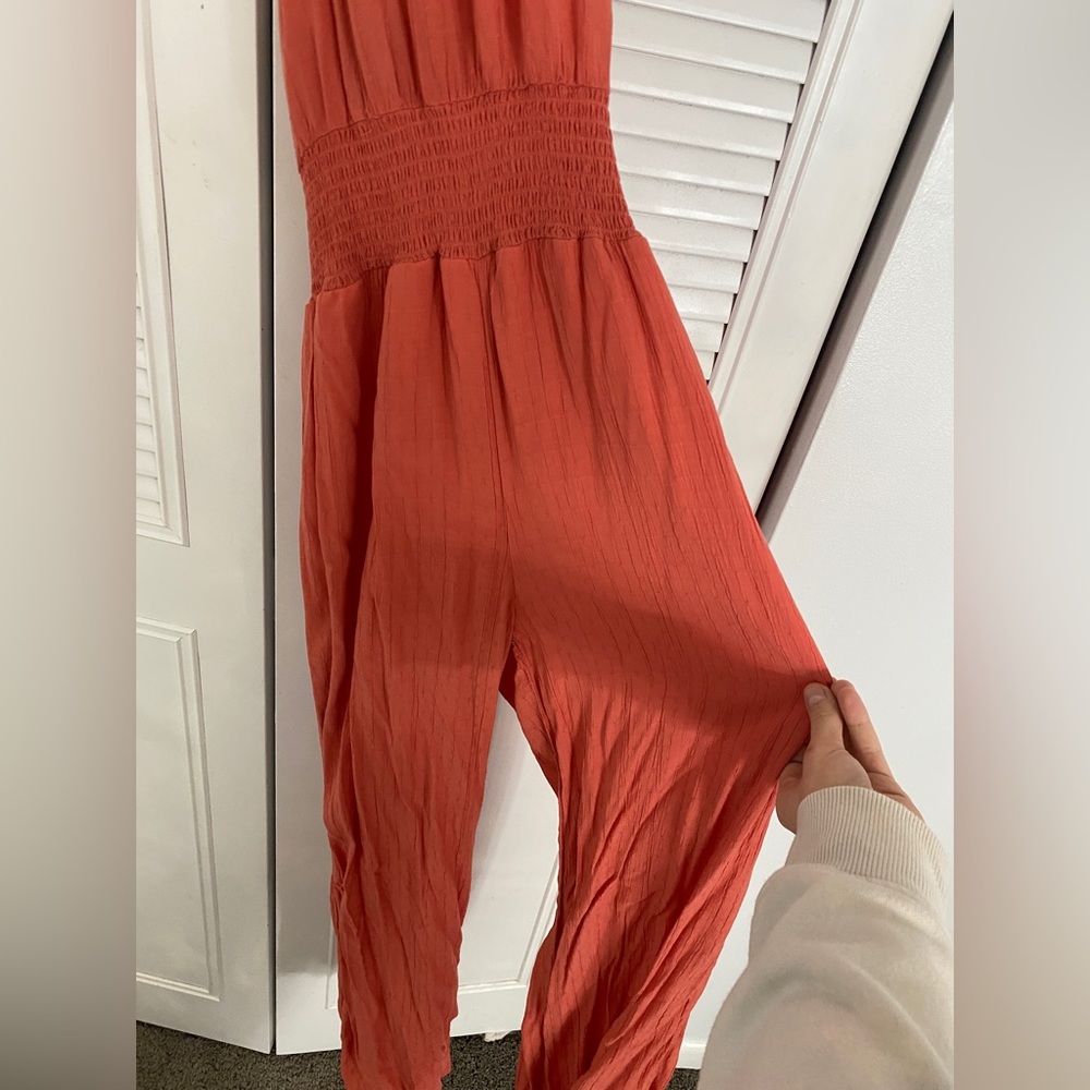 Pretty peach color jumpsuit